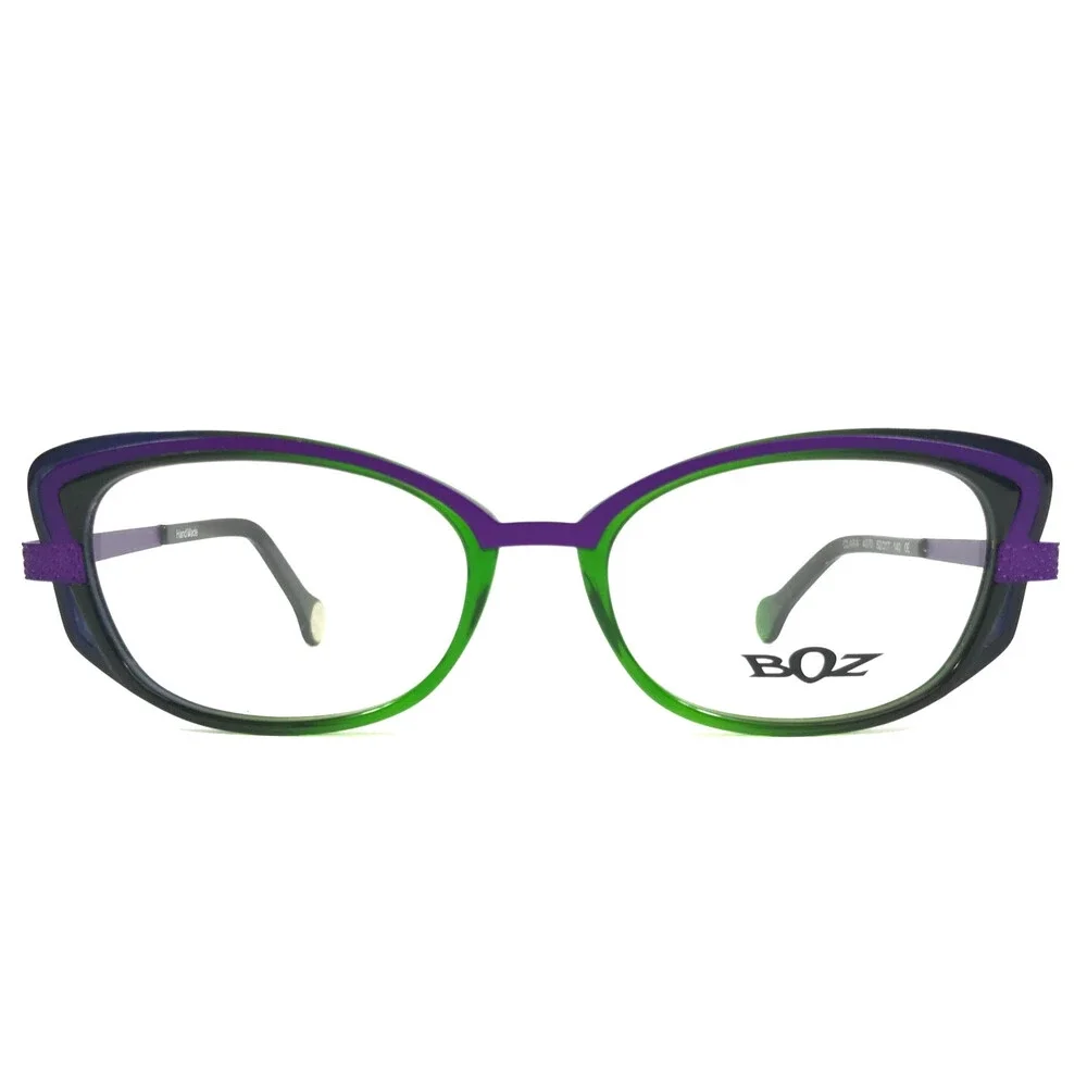 BOZ Eyeglasses Frames CLARA 4070 Clear Green Matte Purple Fade 52-17-140